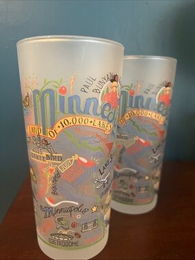 Catstudio Minnesota, Land of 10,000 Lakes Frosted Glass